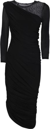 Norma Kamali Zwarte Diana Jurk Aw 23 - Dames - Feestkleedjes - Zwart - XS - Polyester - Kleedjes