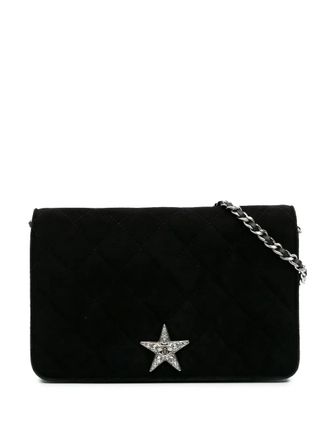 Chanel 2019 Cocostellar Wallet on Chain suède crossbodytas - Zwart