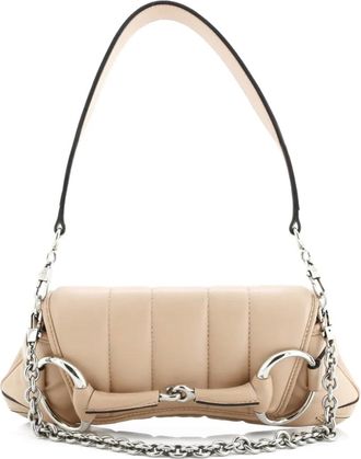 Gucci Horsebit Chain Vertical Quilted Leather Small shoulder bag - Beige