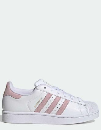 adidas Originals Superstar II - Sneakers bianche e rosa-Bianco