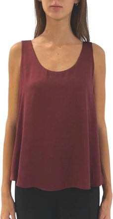 Joseph Ribkoff Hammered Satin Sleeveless Top - Dames - Tops zonder mouwen - Rood - L - Polyester - Tops