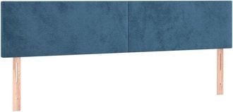 vidaXL Cabecero Con Led De Terciopelo Azul Oscuro 200x5x78/88 Cm Vidaxl