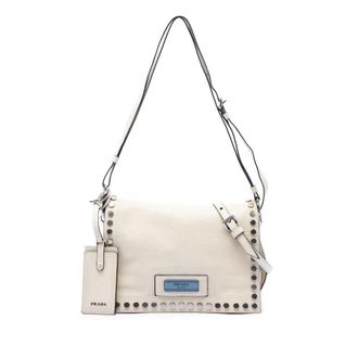 Prada Pre-owned Prada Glace Calfskin Studded Etiquette Flap Ladies PRTD8XL1RGU1UWZ8