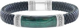 Effy Malachite & Leather Bracelet in Green at Nordstrom Rack, Size 8