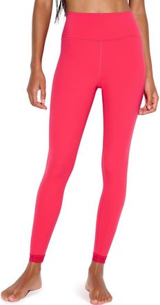 Spiritual Gangster Lotus Lace Trim Leggings in Passion Flower at Nordstrom, Size X-Large