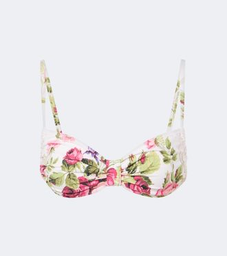 Montce Swim Devin floral bikini top