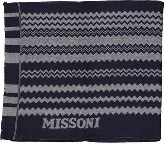 Missoni Blue Wool Womens Scarf