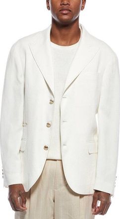 Brunello Cucinelli Panama Linen Tailored Blazer, Brand Size 46 (US Size 36)
