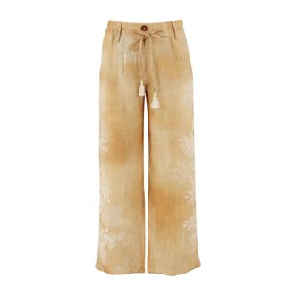 Ermanno Scervino Wijde pijpen broek - Dames - Wijde Broeken - Veelkleurig - 2XS - Broeken