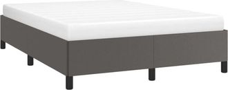 vidaXL Estructura De Cama Sin Colch&oacute;n Cuero Sint&eacute;tico Gris 140x200 Cm Vidaxl