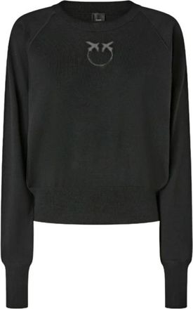 Pinko Lanzarote Sweater - Dames - Ronde hals truien - Zwart - M - Wol - Truien & Vesten