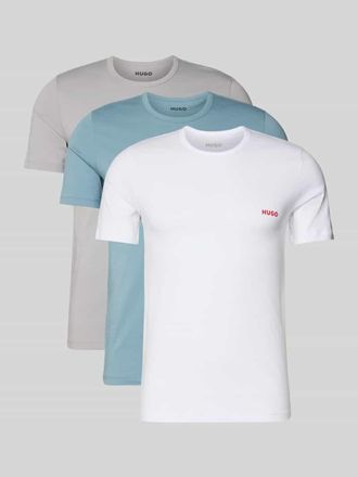HUGO BOSS Regular Fit T-Shirt Set aus reiner Baumwolle im 3er-Pack in Mittelgrau, Gr&ouml;&szlig;e XXL