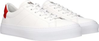 Givenchy White Leather Low-Top Sneakers - White