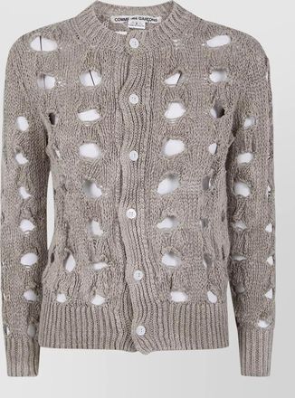 Comme Des Gar&ccedil;ons hemp round neck cardigan