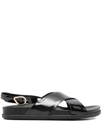 Ancient Greek Sandals Ikesia crossover-strap sandals - Black