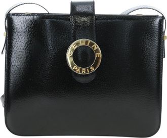 Celine Ring Leather Green Patent_Leather Handbag (Pre-Owned)