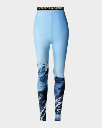 Perfect Moment Jacquard Base Layer Ski Leggings