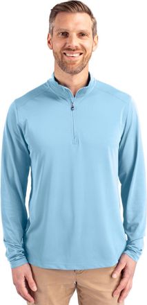 Cutter & Buck Virtue Eco Pique Recycled Quarter Zip Mens Pullover Jacket