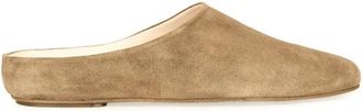 Cortana Kibal- beige gouden su&egrave;de dames babouche- - Dames - Pantoffels - Geel - 39 EU - Su&egrave;de - Schoenen