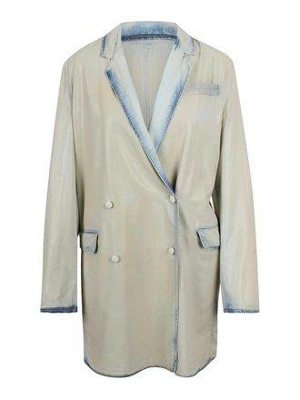 Diesel Flowing denim blazer with an X-ray effect
