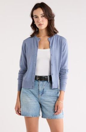 Nordstrom Rack Crewneck Cardigan in Blue Tempest at Nordstrom Rack, Size X-Large