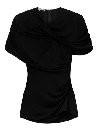 Stella McCartney draped top - women - Viscose/Elastane - 38 - Black