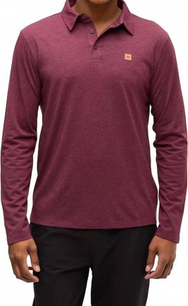 tentree Astir Long Sleeve Tee In Deep Burgundy Heather