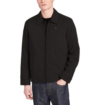 Tommy Hilfiger Mens Lightweight Microtwill Golf Jacket (Standard and Big & Tall), Black, XXL
