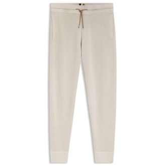 BOSS Cuffed tracksuit bottoms in virgin wool