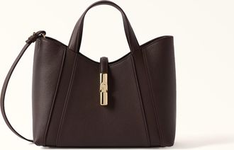 Furla Goccia Borsa Shopping S Cioccolato Marrone Pelle Di Vitello Notte + Pelle Di Vitello Sidney Donna