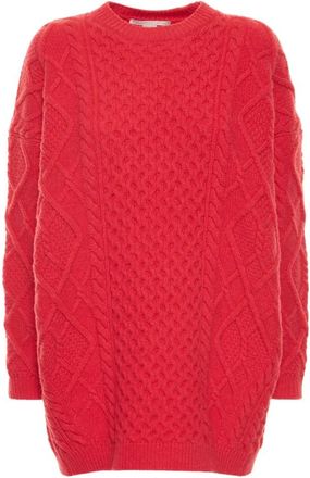 Stella McCartney Truien - Dames - Ronde hals truien - Rood - XS - Truien & Vesten