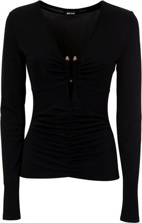 Just Cavalli T-shirts en Polos - Dames - Longsleeves - Zwart - L - Tops