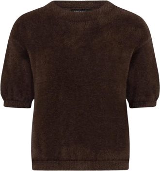 Ydence Ydence - Gebreide Top Mary - Dames - Truien - Bruin - Maat: L Acryl