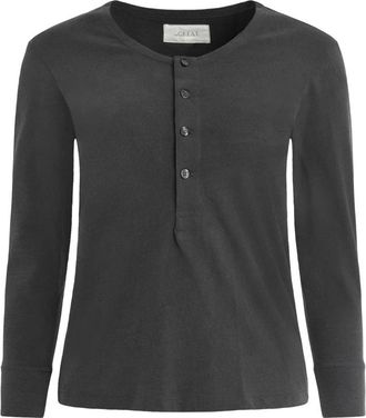 The Great. Long Sleeve T-shirt - Dames - Longsleeves - Zwart - M - Katoen - Tops