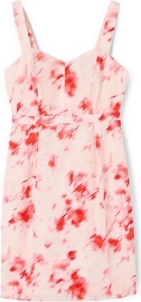 Motivi Chin&egrave; Patroon Bustier Jurk - Dames - Korte kleedjes - Rood - M - Katoen - Kleedjes