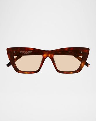 Saint Laurent Mica 53mm Acetate Cat-Eye Sunglasses