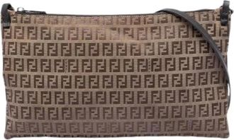Fendi Pre-owned Crossbody Tas - Dames - Vintage Schoudertas - Bruin - ONE Size - Leer - Vintage
