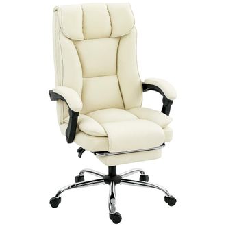 HOMCOM Silla de escritorio 66x72x121 cm beige