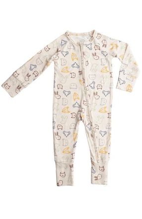 Kindred Bravely Zip Up Baby Pajamas in Critter Crew at Nordstrom, Size Newborn