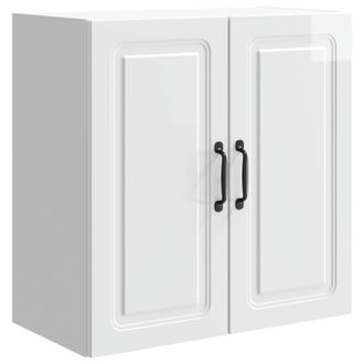 vidaXL Armario De Pared Blanco Brillante 59 X 31 X 60 Cm Vidaxl