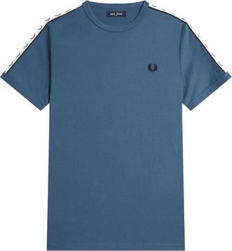 Fred Perry Ringer T-Shirt Midnight Blue - Heren - T-shirts - Blauw - XL - Katoen - Tops