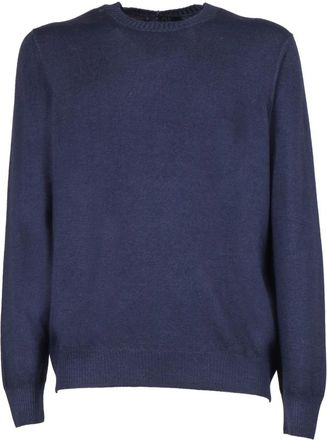 Fay Girocollo Tinto Capo F.12 - Heren - Ronde hals truien - Blauw - 4XL - Truien & Vesten