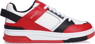 Mallet Footwear Mens Compton Trainers in White Leather - Size UK 8