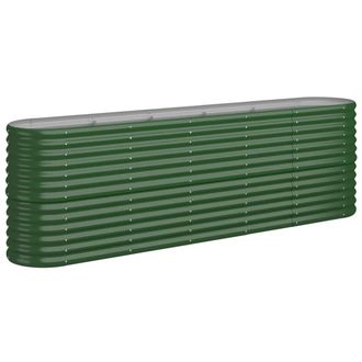vidaXL Vidaxl - Jardinera Arriate Acero Galvanizado Verde 224x40x68 Cm