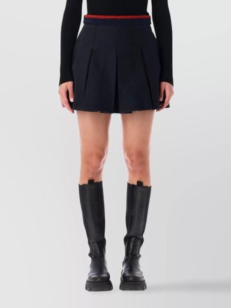 Moncler pleated cotton mini skirt