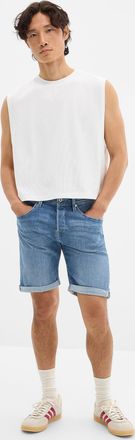 Jack & Jones Mens Cuffed denim Bermuda Shorts