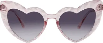 Betsey Johnson Smoke Irregular Ladies Sunglasses 10257964.LTS PNKSMK