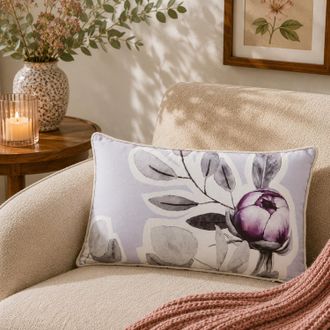 KASANOVA Cuscino divano 30x50 cm fiore rosa