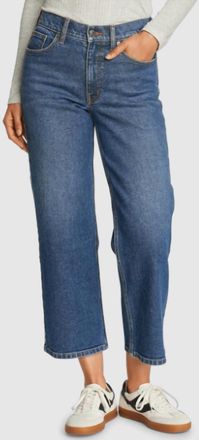 Eddie Bauer Authentic Everyday High-Rise Cropped Jeans In Indigo Blue