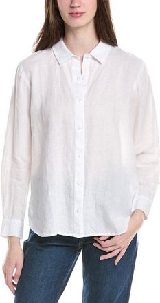 Eileen Fisher Eileen Fisher Petite Classic Collar Linen Long Shirt